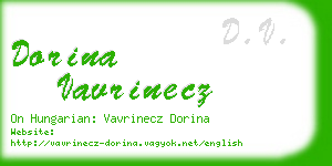 dorina vavrinecz business card